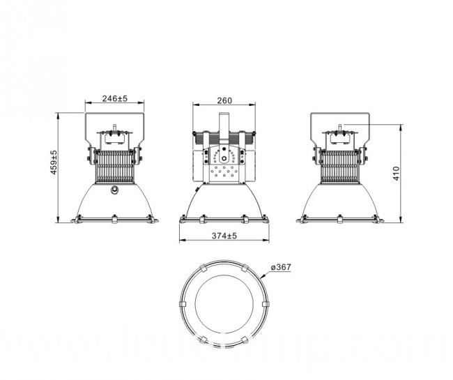 5 Year Warranty 100W LED High Bay Light Meanwell Driver Philips Osram Chip